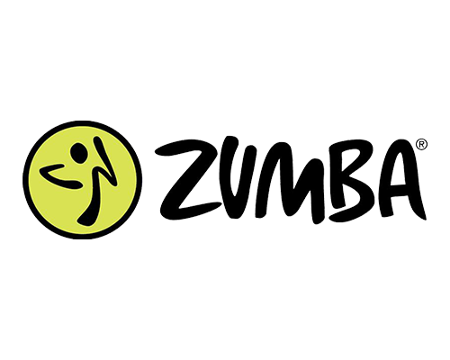 Zumba_logo_500x400px Zumba-logotyp med dansande figur i gul cirkel.